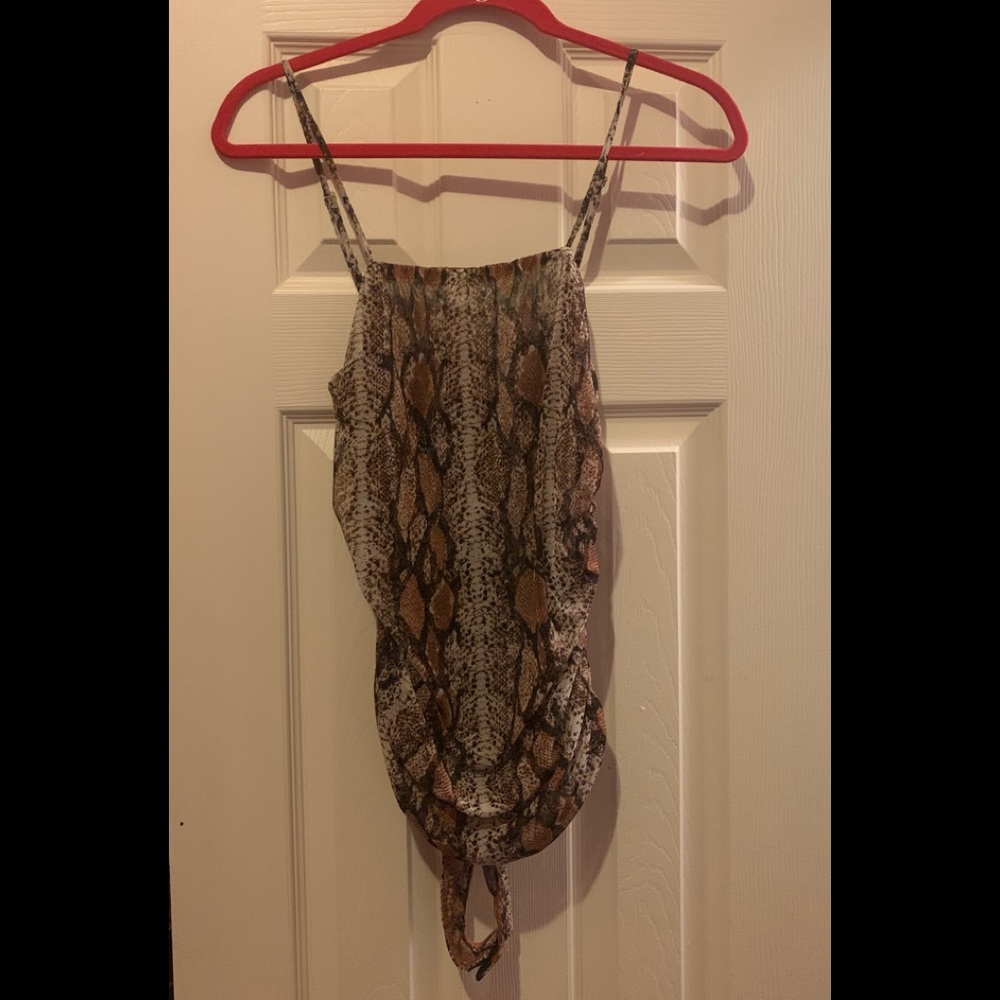 Snake print body suit